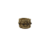 CAPUCINE DE WULF BAND GEMSTONES RING GOLD PLATED 8