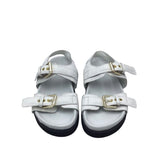DOUBLE STRAP SANDAL SHOES WHITE 5