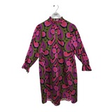 FLORA BEA LONG SLEEVE DRESS GREEN PINK LARGE