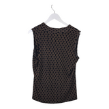 CHICO'S NWT$45 PRINT SLEEVELESS TOP BLACK GOLD 2