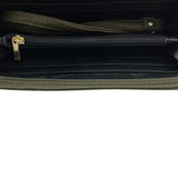ZIP WRISTLET WALLET OLIVE 7.5”x4”x0.5”