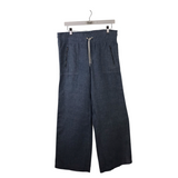 ATHLETA 100% LINEN WIDE LEG PANT BLUE 8