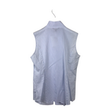 BROOKS BROTHERS SLEEVELESS DESIGNER TOP BLUE WHITE 8