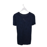 ARMANI COLLEZIONI KNIT SHORT SLEEVE DESIGNER TOP NAVY BLACK 8