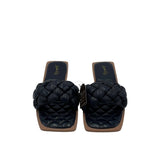 FLAT SLIDE SHOES BLACK 9