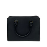 MICHAEL KORS RET$278 SAFFIANO LEATHER SATCHEL HANDBAG BLACK 13”x10”x5”
