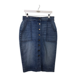 EVEREVE RET$128 DENIM MIDI SKIRT BLUE 30