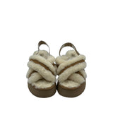 UGG SLINGBACK PLATFORM SLIPPER SHOES BROWN BEIGE 9