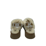 UGG SLINGBACK PLATFORM SLIPPER SHOES BROWN BEIGE 9
