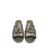 VANELI BLOCK HEEL SLIDE SHOES GOLD BEIGE 10.5N