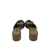 VANELI BLOCK HEEL SLIDE SHOES GOLD BEIGE 10.5N
