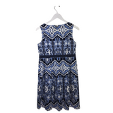 TALBOTS SLEEVELESS DRESS NAVY WHITE 6