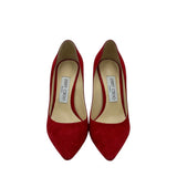 JIMMY CHOO ROMY SUEDE PUMPS LUXE SHOES RED 37