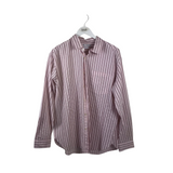 ZARA STRIPE LONG SLEEVE MEN SHIRT BLUSH MAROON XLARGE
