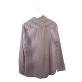 ZARA STRIPE LONG SLEEVE MEN SHIRT BLUSH MAROON XLARGE
