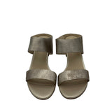 ANTELOPE BLOCK HEEL DOUBLE STRAP SANDAL SHOES METALLIC 11