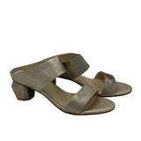 ANTELOPE BLOCK HEEL DOUBLE STRAP SANDAL SHOES METALLIC 11