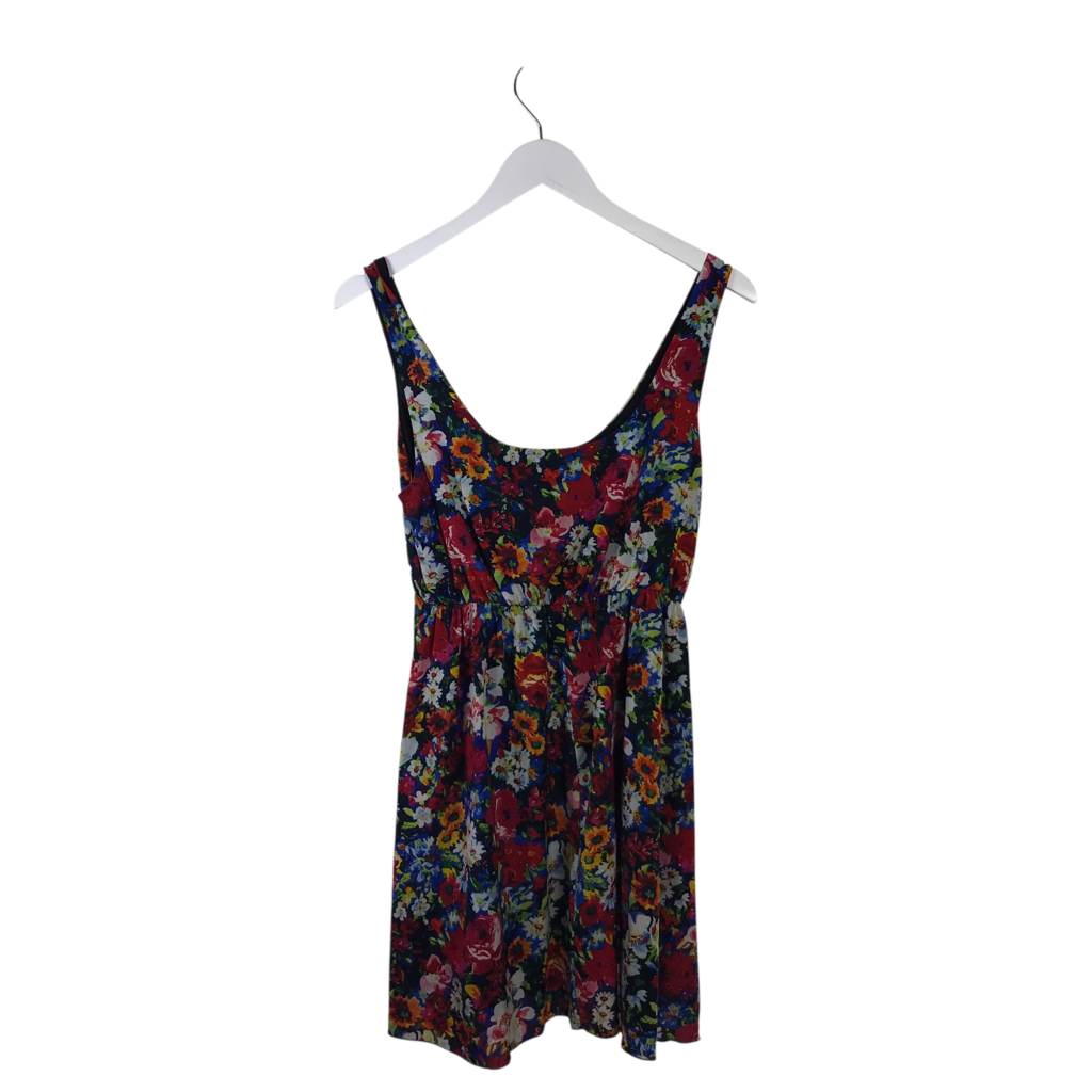 ALICE + OLIVIA FLORAL SLEEVELESS DESIGNER DRESS BLACK MULTI 8