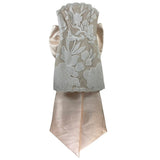 ELLIATT NWT EMBROIDERED LACE TRIM STRAPLESS W/ DETACHABLE BOW DESIGNER DRESS CREAM WHITE XSMALL