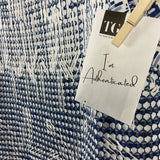 CHANEL KNIT SLEEVELESS LUXE DRESS BLUE WHITE 42