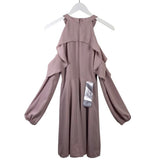 BCBGMAXAZRIA NWT$248 COLD SHOULDER LONG SLEEVE DESIGNER DRESS BLUSH XSMALL