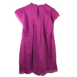 SUNCOO NWT$230 BRODERIE FLUTTER SLEEVE DESIGNER DRESS MAGENTA T2