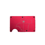 TEXAS FLAG LASER ENGRAVED RFID WALLET MEN ACCESSORIES RED