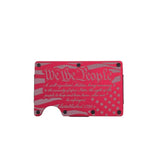 WE THE PEOPLE LASER ENGRAVED RFID WALLET MEN ACCESSORIES RED