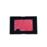WE THE PEOPLE LASER ENGRAVED RFID WALLET MEN ACCESSORIES RED