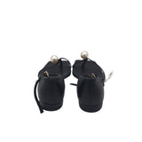 CECELIA ANKLE STRAP SANDAL SHOES BLACK WHITE 7.5