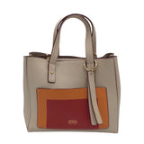 FRANCES VALENTINE SMALL SATCHEL HANDBAG ORANGE BEIGE 9”x7.5”x3”