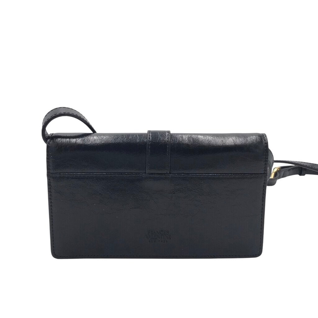 FRANCES VALENTINE CROSSBODY HANDBAG BLACK 7.5x4”x0.5”