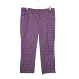 LAUNDRY BY SHELLI SEGAL ANKLE PANT MAROON WHITE 6