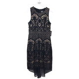 VINCE CAMUTO HI LOW LACE SLEEVELESS DRESS BLACK NUDE 4