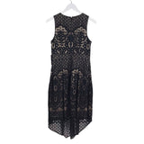 VINCE CAMUTO HI LOW LACE SLEEVELESS DRESS BLACK NUDE 4