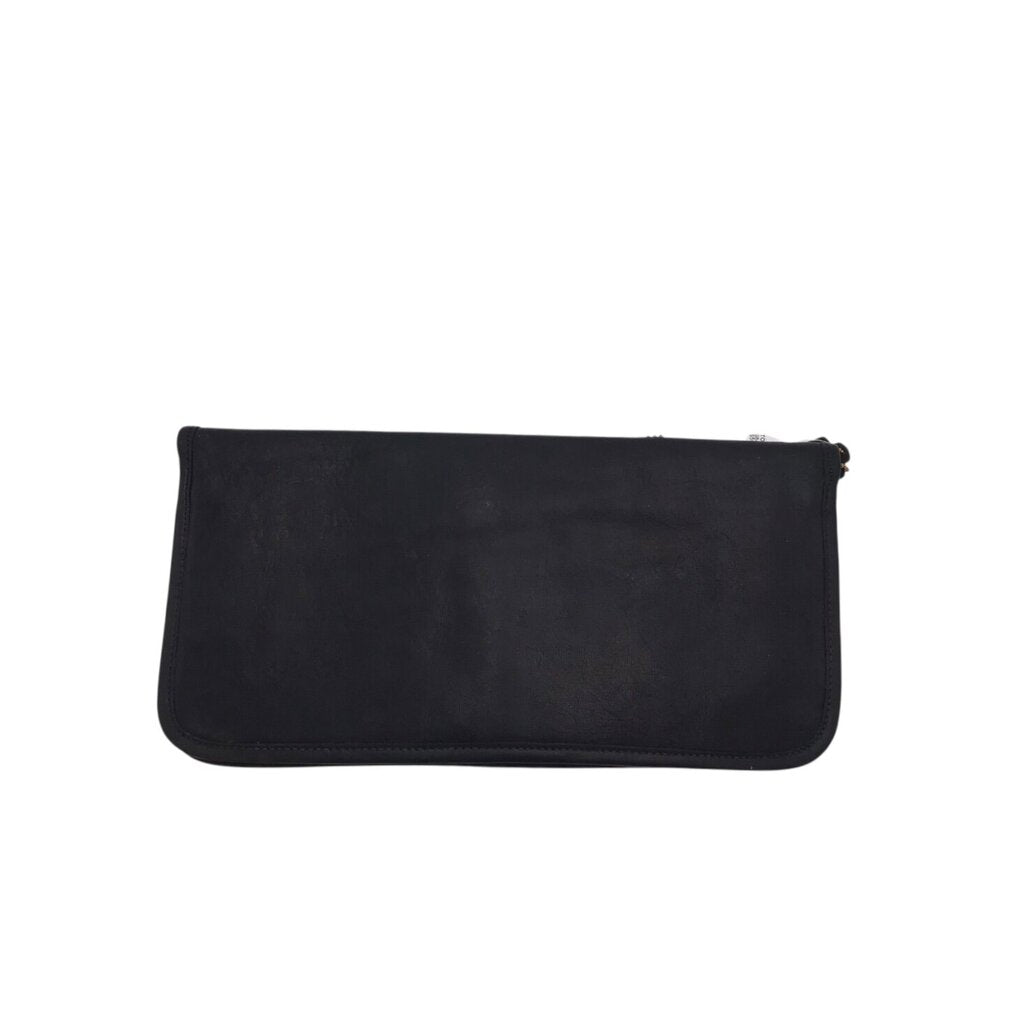 COACH LEATHER CLUTCH HANDBAG BLACK 13”x5”x0