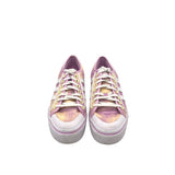 ADIDAS LACE UP SNEAKERS SHOES LAVENDER YELLOW 8
