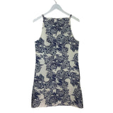 THML JACQUARD SLEEVELESS DRESS CREAM NAVY SMALL