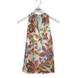 THML PRINT SLEEVELESS TOP CREAM MULTI XSMALL