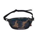 COACH FLORAL FANNY PACK WOMEN'S ACCESSORIES TAN NAVY