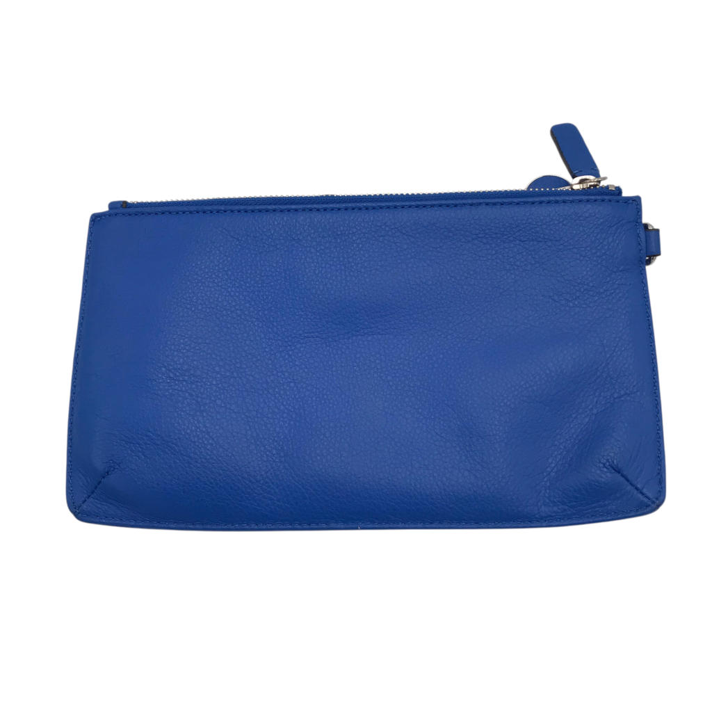 CALVIN KLEIN WRISTLET ZIPPER HANDBAG BLUE