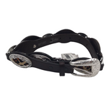 JUSTIN NWT$56 WESTERN BELT WOMEN'S ACCESSORIES SILVER BROWN 30