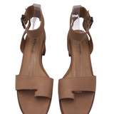 LUCKY BRAND LEATHER BLOCK HEEL SHOES TAN 9.5M