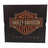 HARLEY DAVIDSON NWT$93 LEATHER WEDGE SHOES BLACK 7