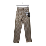 RAG & BONE NWT$298 STRIPE STRAIGHT LEG DESIGNER JEANS TAN WHITE 23