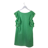 LILLY PULITZER EYELET RUFFLE SLEEVE DESIGNER DRESS MINT MEDIUM