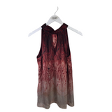 WHITE HOUSE BLACK MARKET HALTER TOP RED WHITE MEDIUM