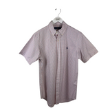 RALPH LAUREN SHORT SLEEVE MEN SHIRT WHITE RED MEDIUM