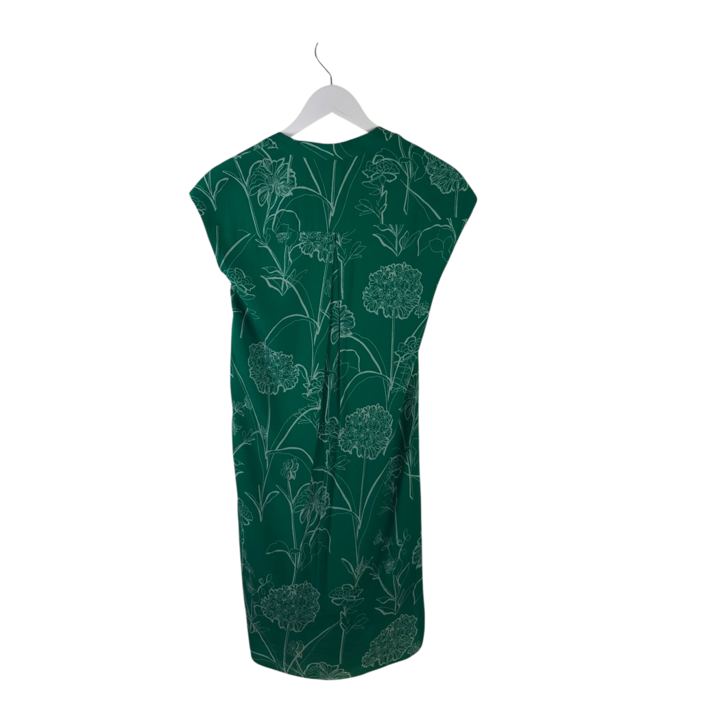 MAEVE FLORAL CAP SLEEVE DRESS GREEN WHITE 4