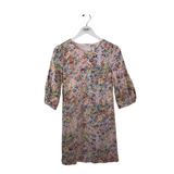 UNCLE FRANK EYELET 3/4 SLEEVE DRESS PINK MULTI SMALL